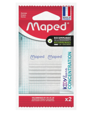Maped Concentration Erasers 2pk